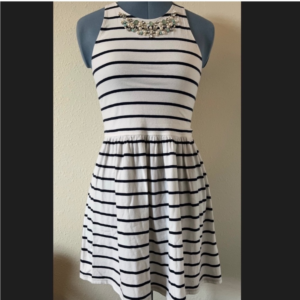 Abercrombie Beaded Decal Striped Dress